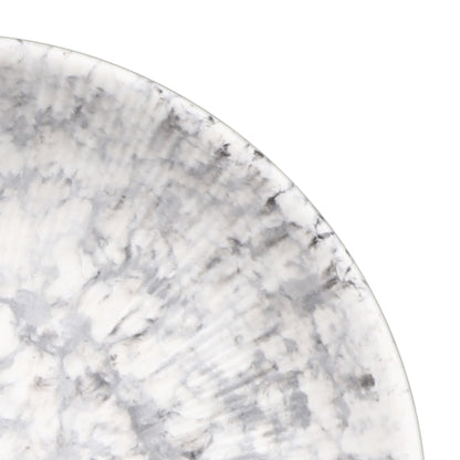 Melamine Round Bowl - Black Marble