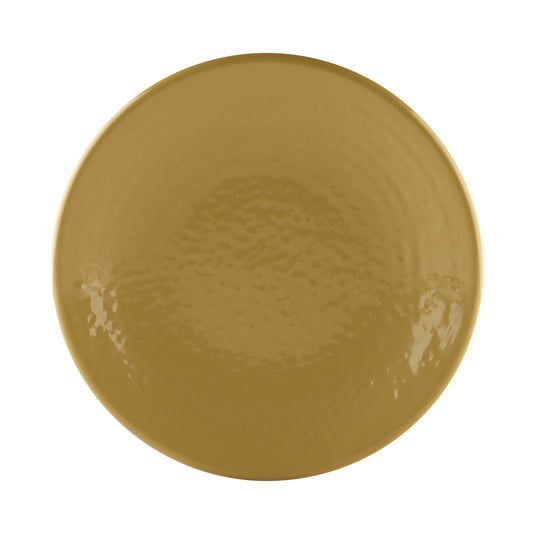 Melamine Round Pebble Plate - Olive Oil