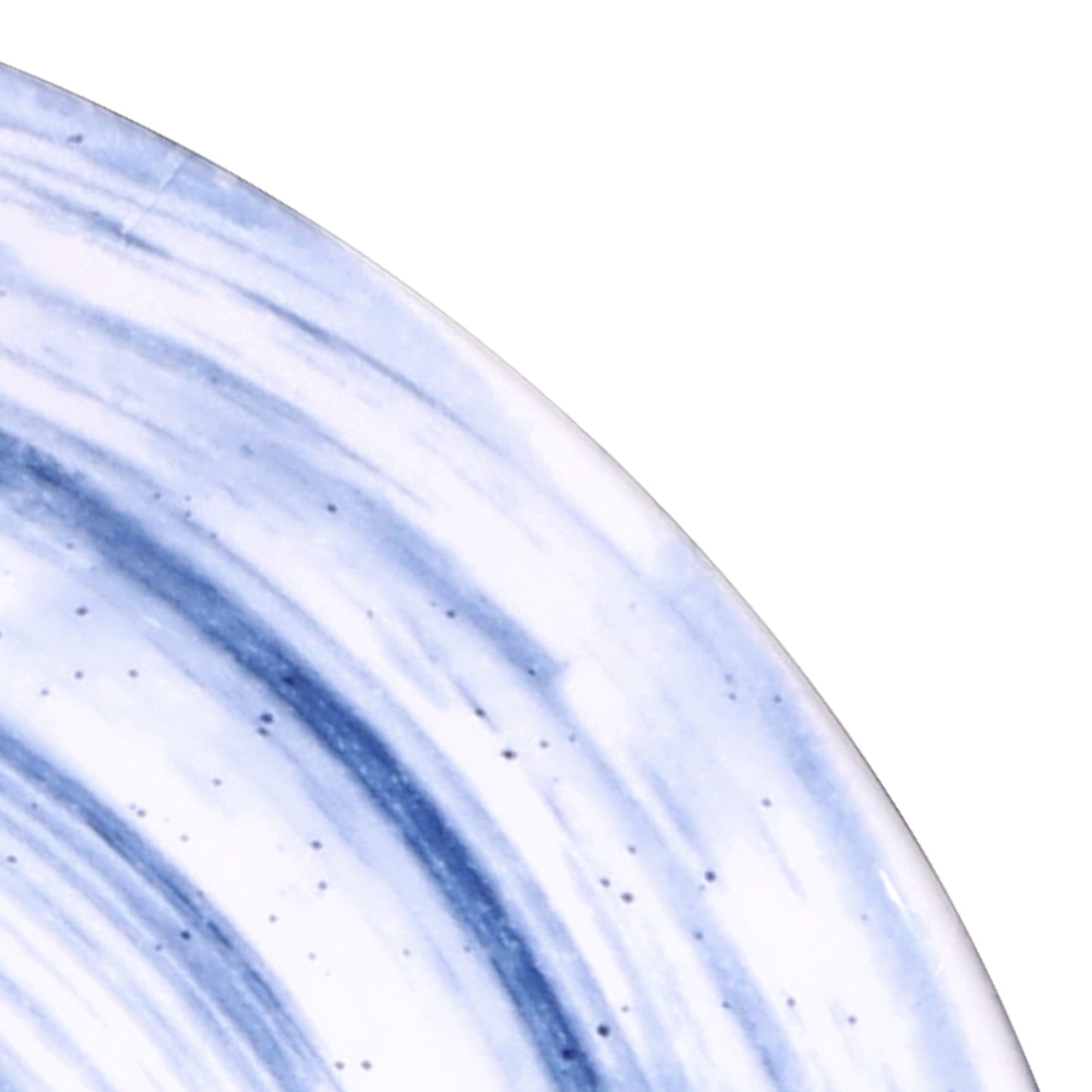 Melamine Round Plate - Navy Design