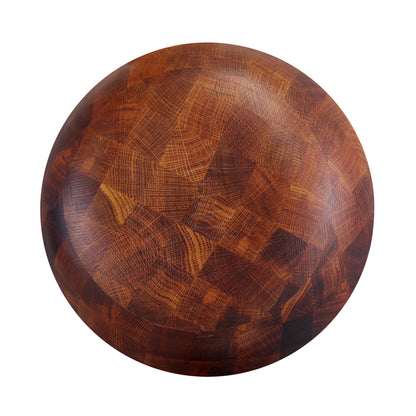 Melamine Round Bowl - Checkered Wood