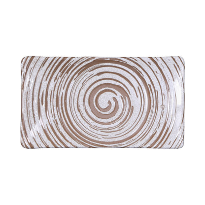 Melamine Rectangular Plate - Stardust White
