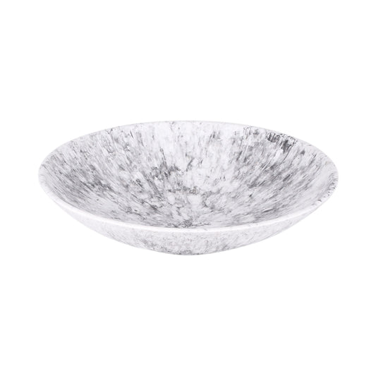 Melamine Round Bowl - Black Marble