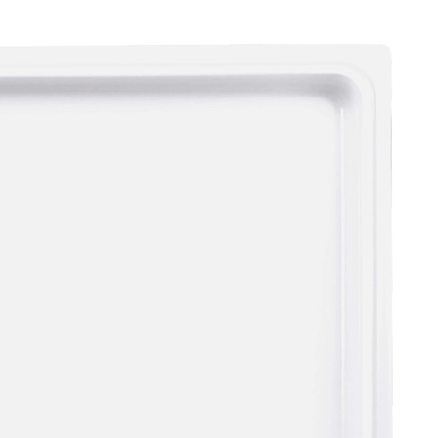 Melamine Rectangular Reversible Bin Lid - White