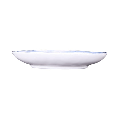 Melamine Deep Oval Plate - Navy Design