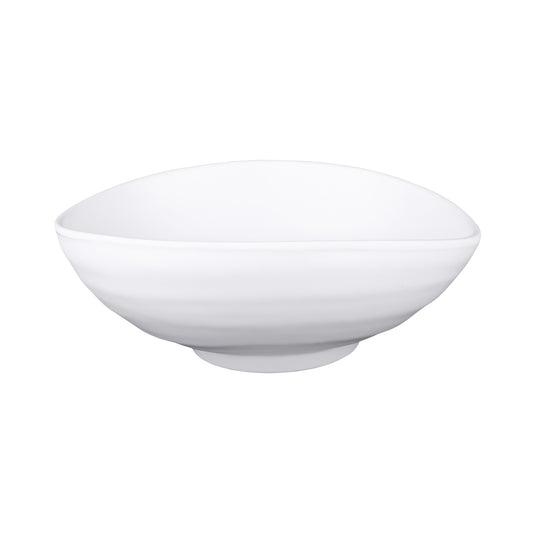 Melamine Oval Bowl - White