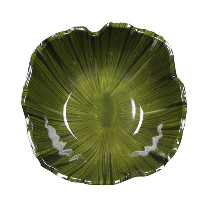 Melamine Small Palm Leaf Bowl - Design Green
