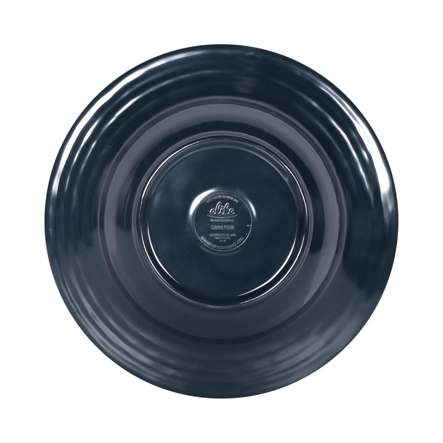 Melamine Round Two-Tone Bowl - Abyss Gloss Inside/Lapis Matte Outside