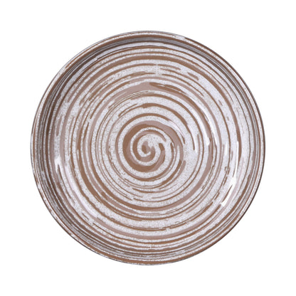 Melamine Round Coupe Plate - Stardust White