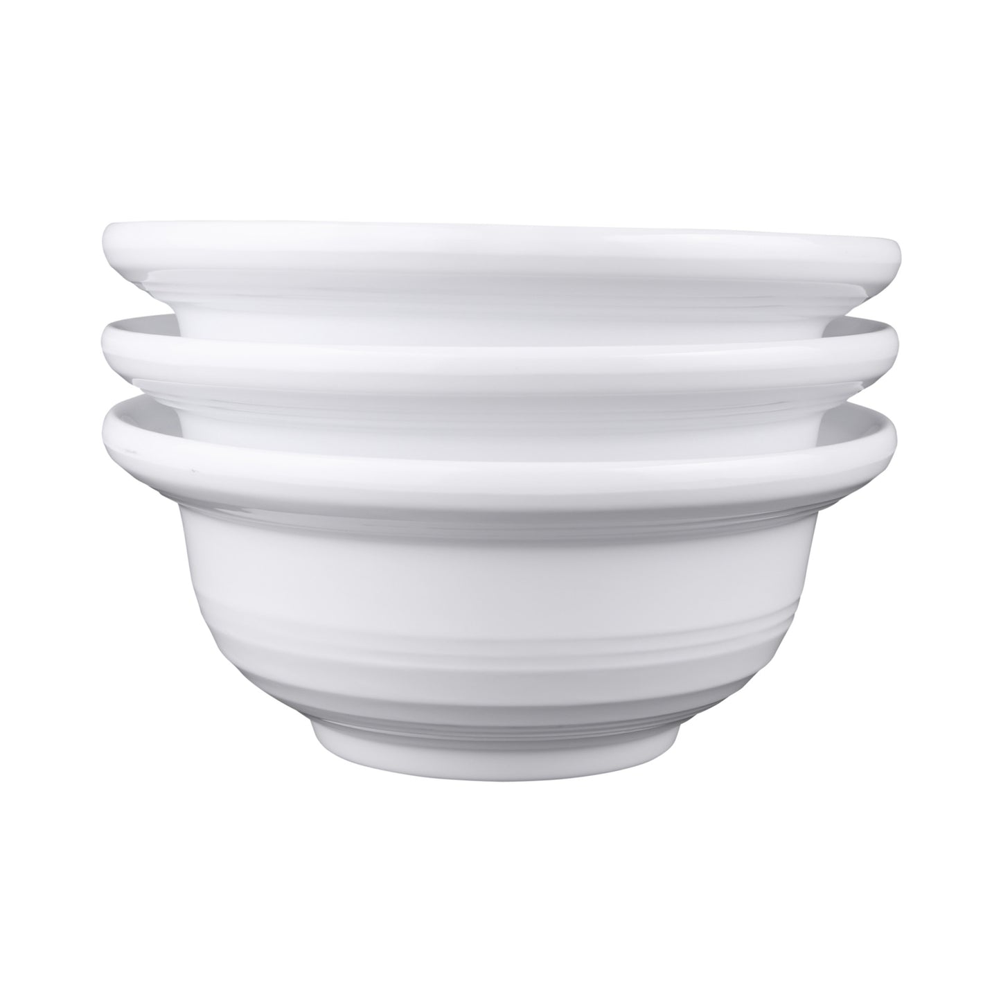 Melamine Round Swirl Bowl - White