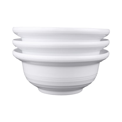 Melamine Round Swirl Bowl - White