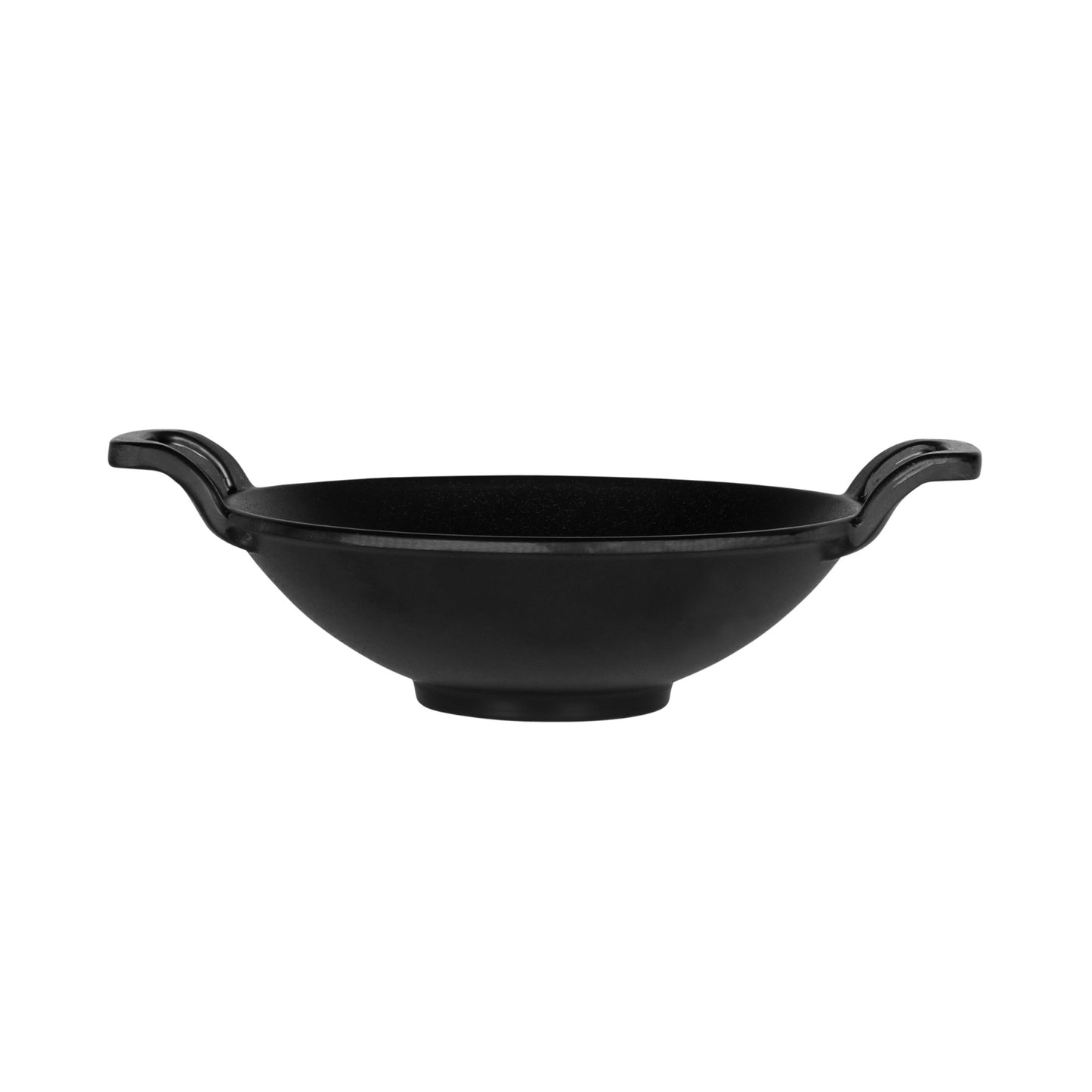 Melamine Faux Cast Iron Wok - Black