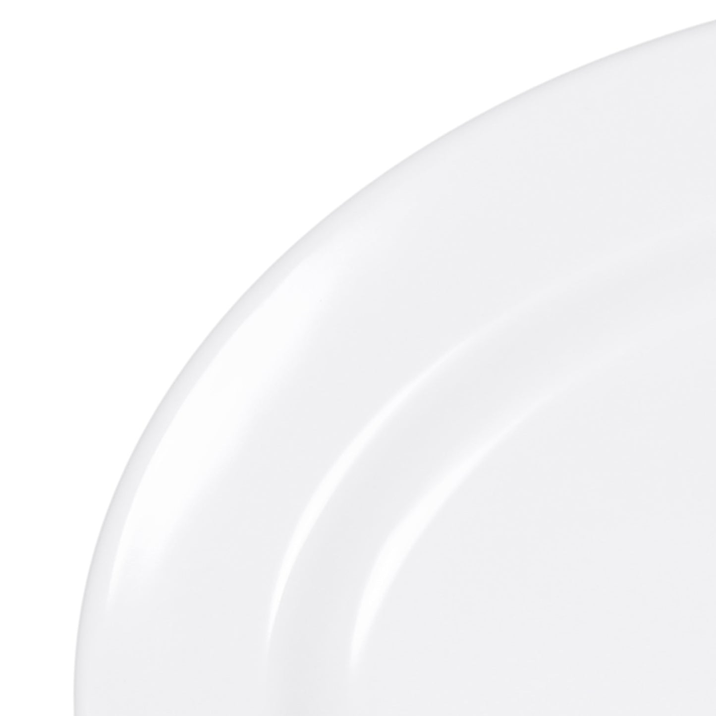 Melamine Oval Rim Platter - White