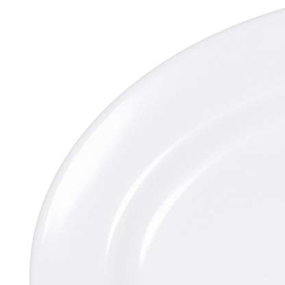 Melamine Oval Rim Platter - White