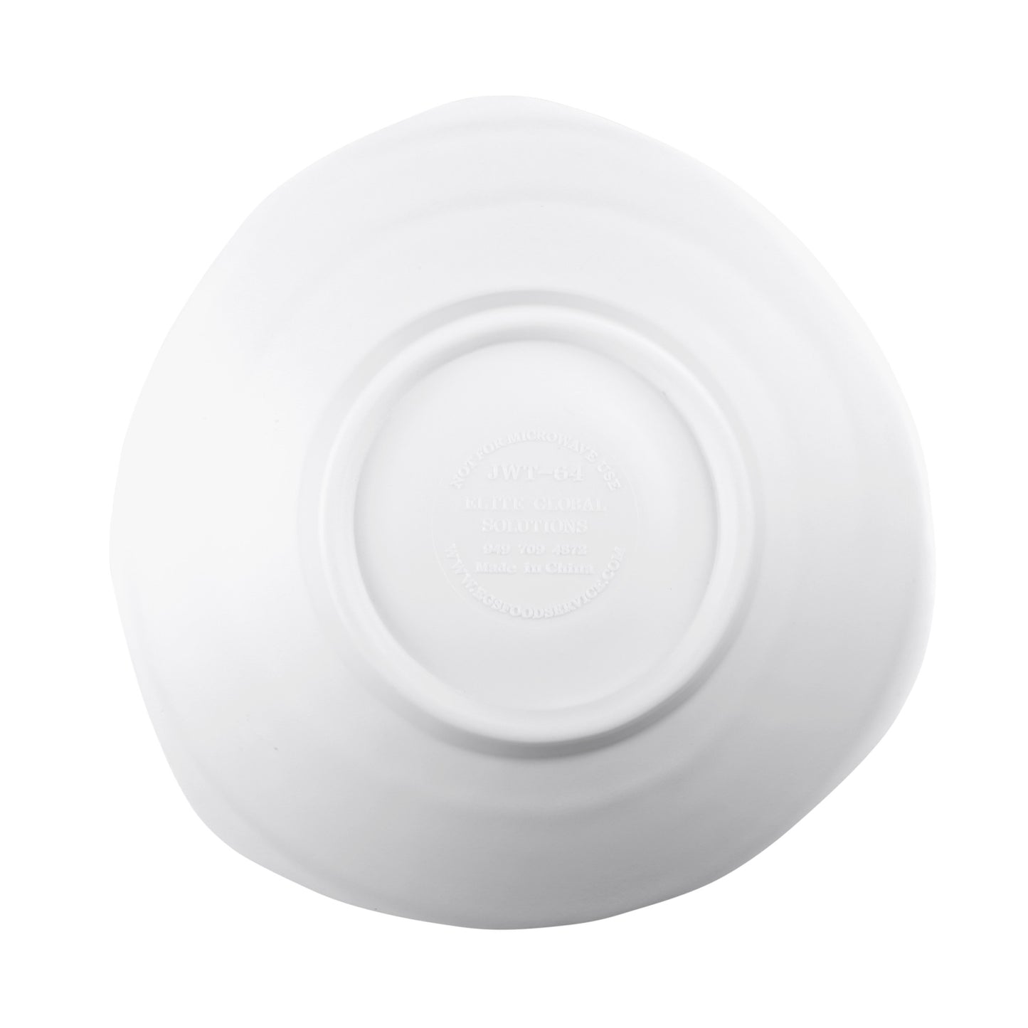 Melamine Irregular Edge Triangle Plate - White