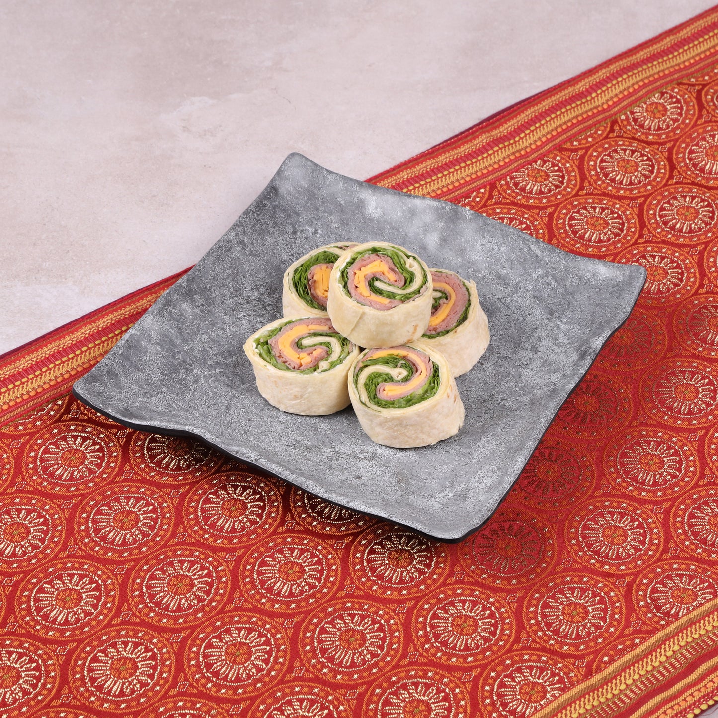 Melamine Square Plate - Coal