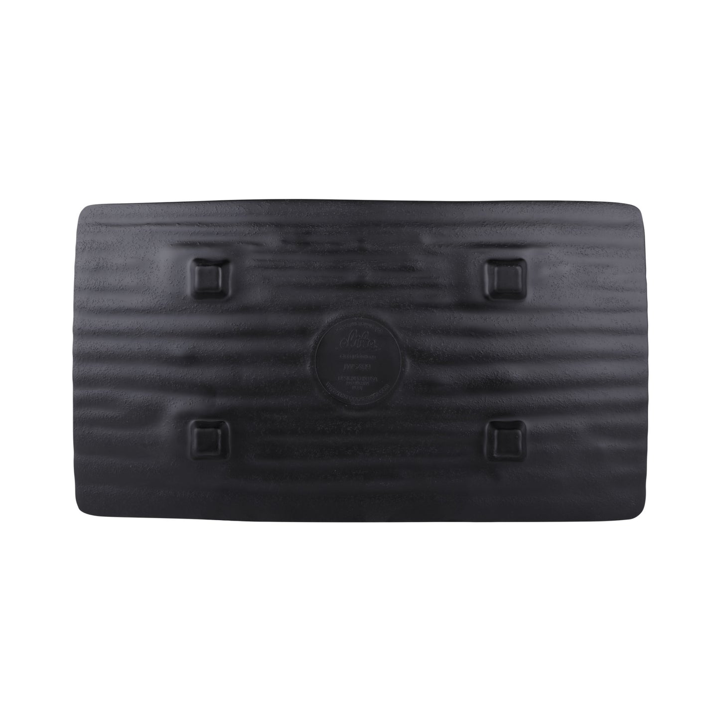 Melamine Rectangular Wave Tray - Black