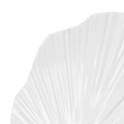 Melamine Large Palm Leaf Platter - White