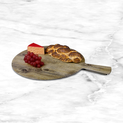 Melamine Round Serving Board - Driftwood