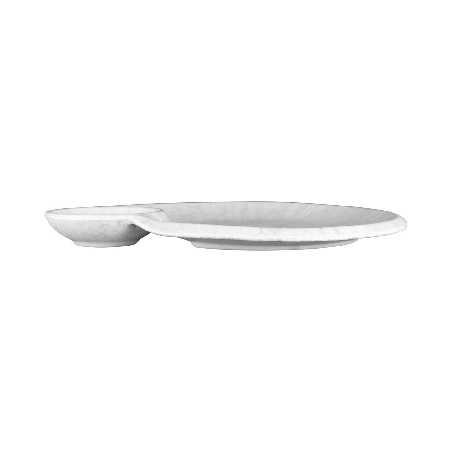 Melamine Square Chip & Dip Plate - Gray Marble