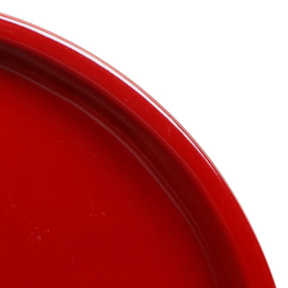 Melamine Round Coupe Plate - Red Glaze