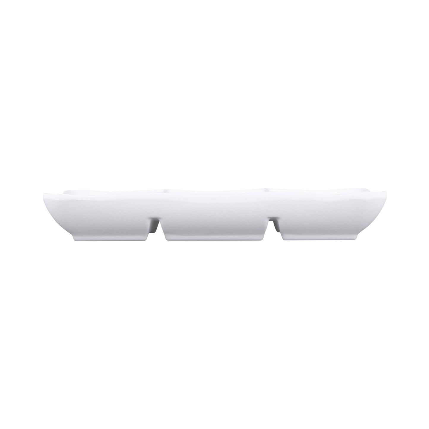 Melamine 3 Compartment Tray - White