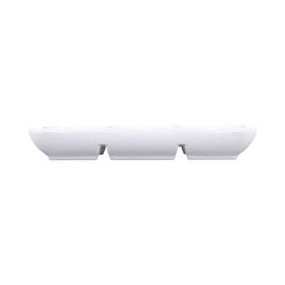 Melamine 3 Compartment Tray - White
