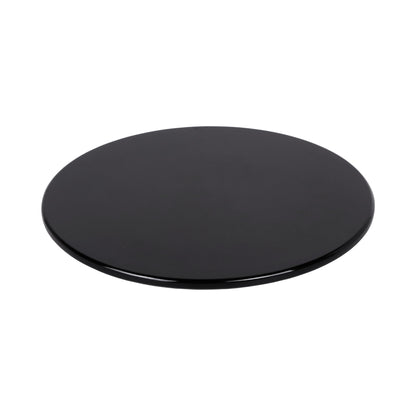 Melamine Round Flat Plate (Fits M5P Pedestal) - Black