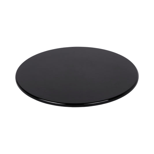 Melamine Round Flat Plate (Fits M5P Pedestal) - Black