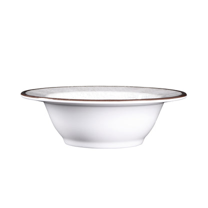 Melamine Round Crackle Bowl - White