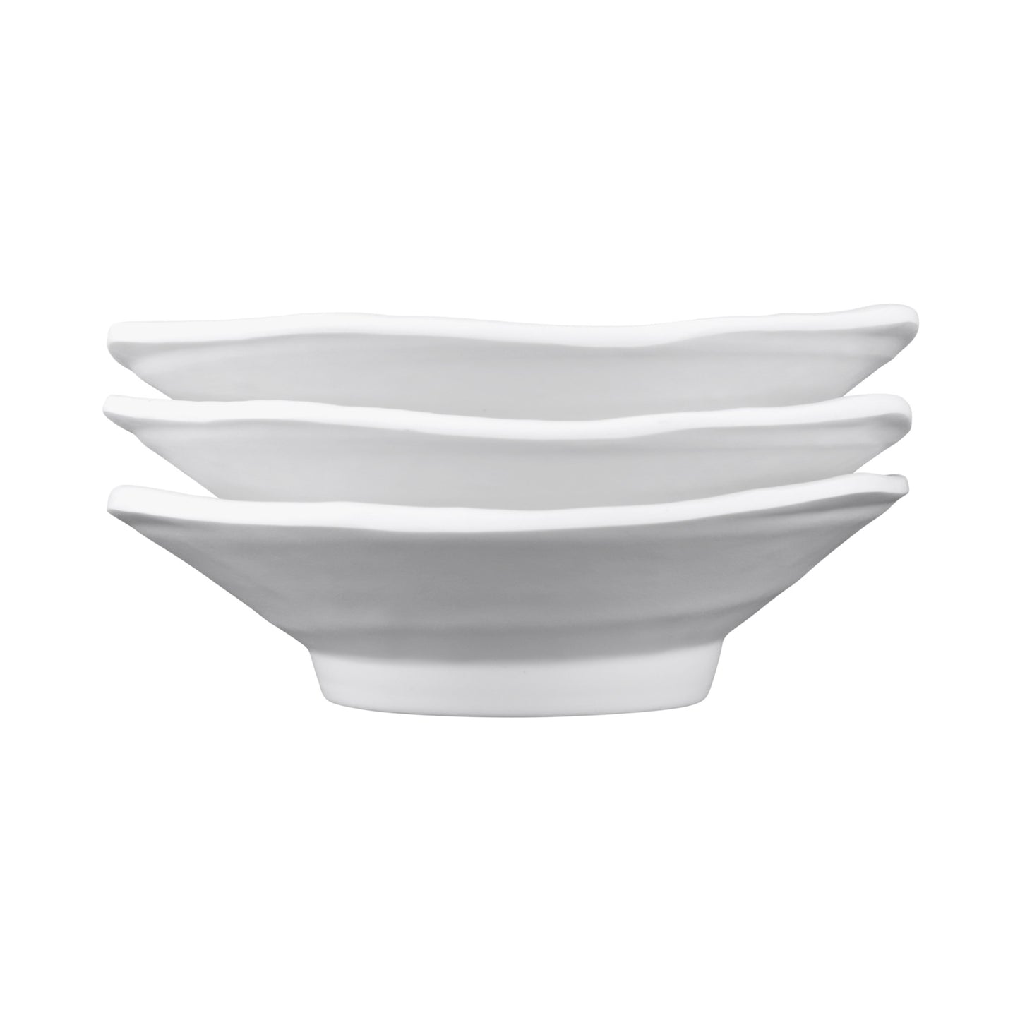 Melamine Irregular Edge Triangle Plate - White