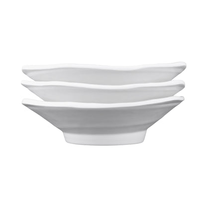Melamine Irregular Edge Triangle Plate - White