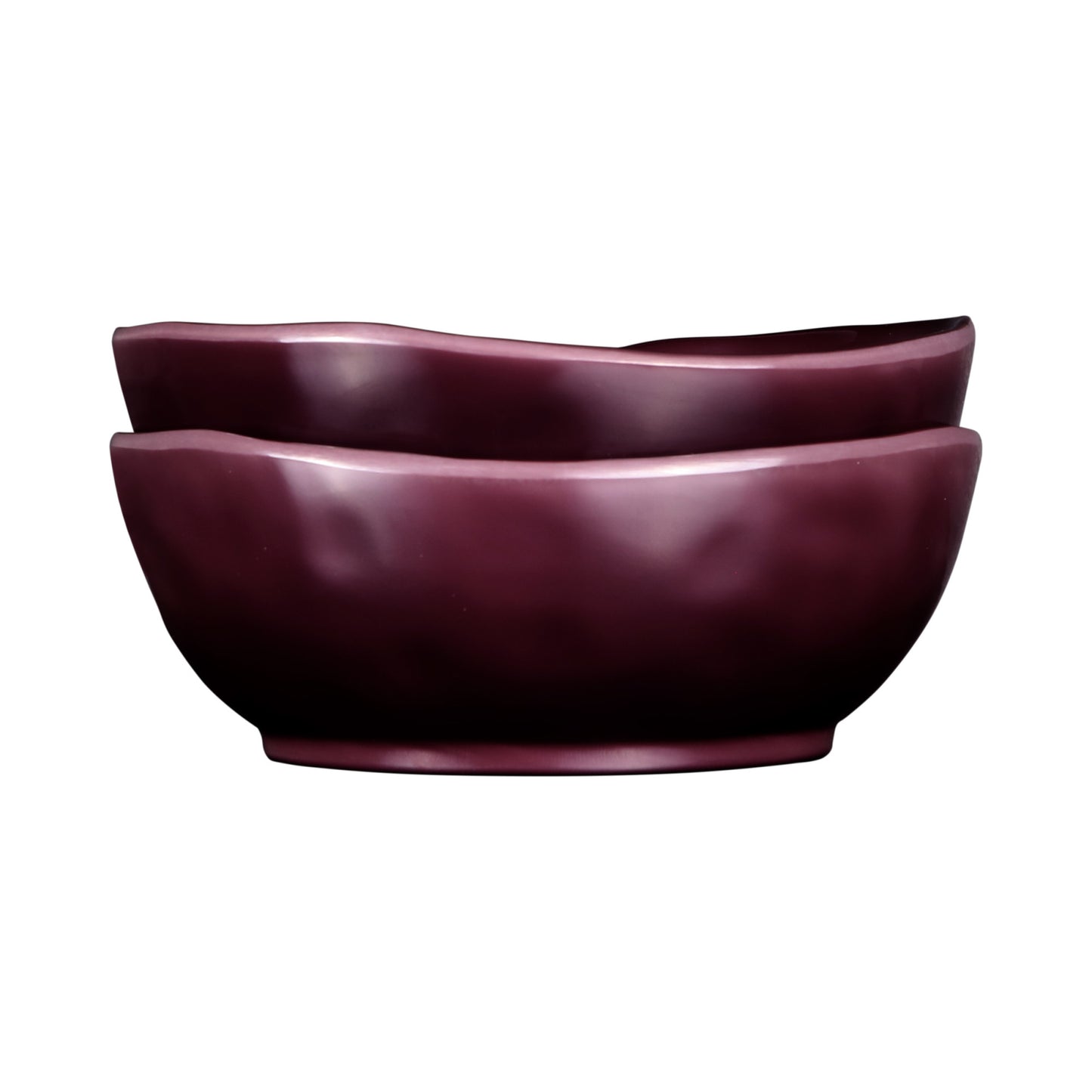 Melamine Irregular Round Bowl - Purple Glaze