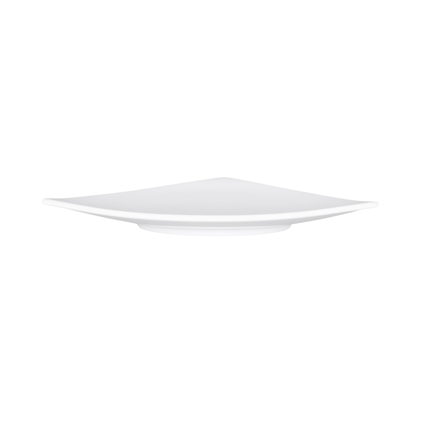 Melamine Triangle Plate - White