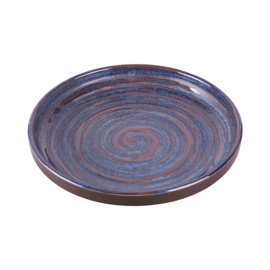 Melamine Round Coupe Plate - Stardust Blue