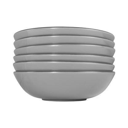 Melamine Round Crackle Bowl - Gray