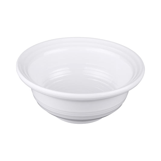 Melamine Round Swirl Bowl - White