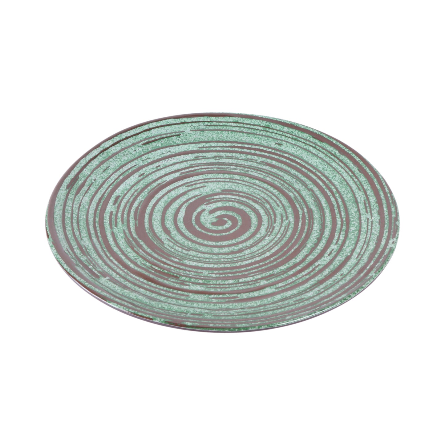 Melamine Round Plate - Stardust Green