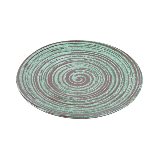 Melamine Round Plate - Stardust Green