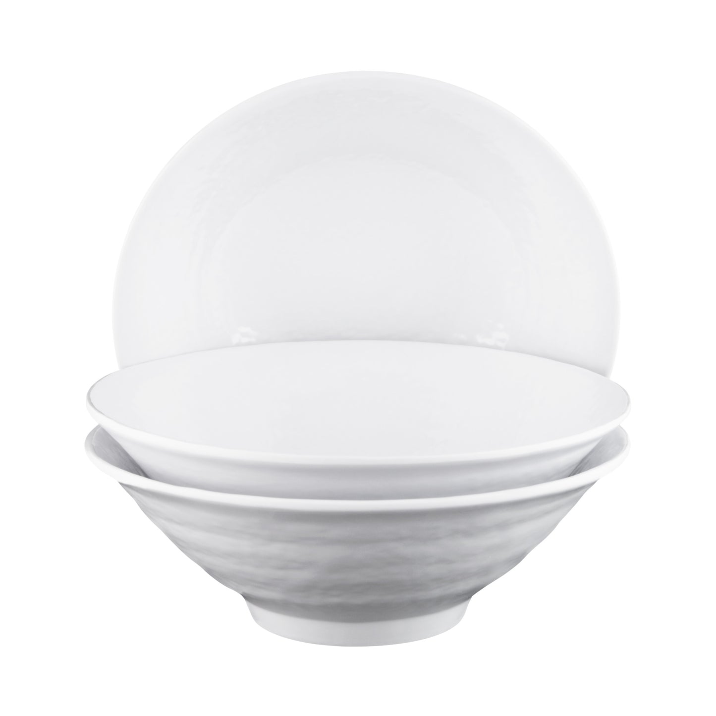 Melamine Bowl - White Matte Finish Outside/White Gloss Finish Inside