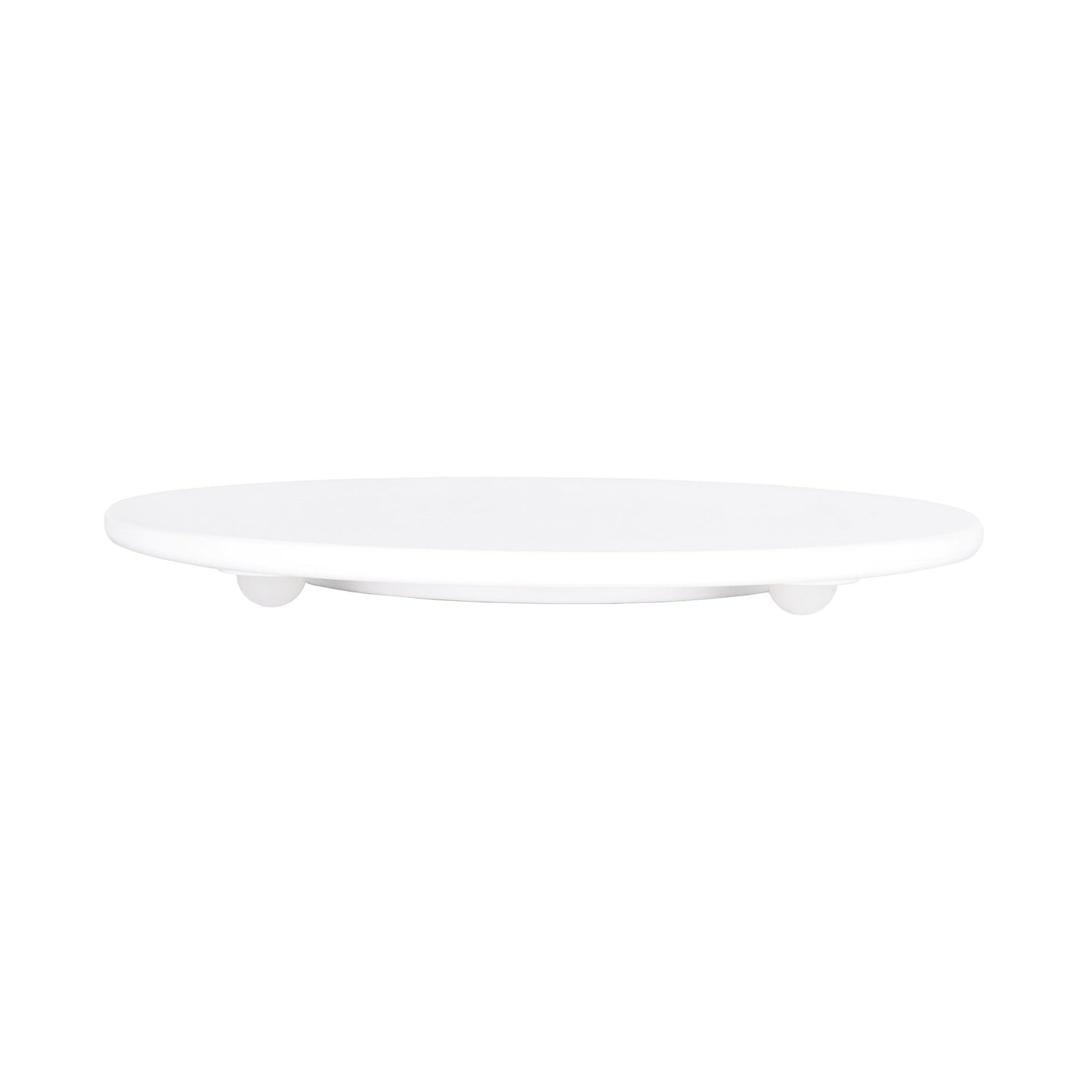 Melamine Round Flat Plate (Fits M5P Pedestal) - White