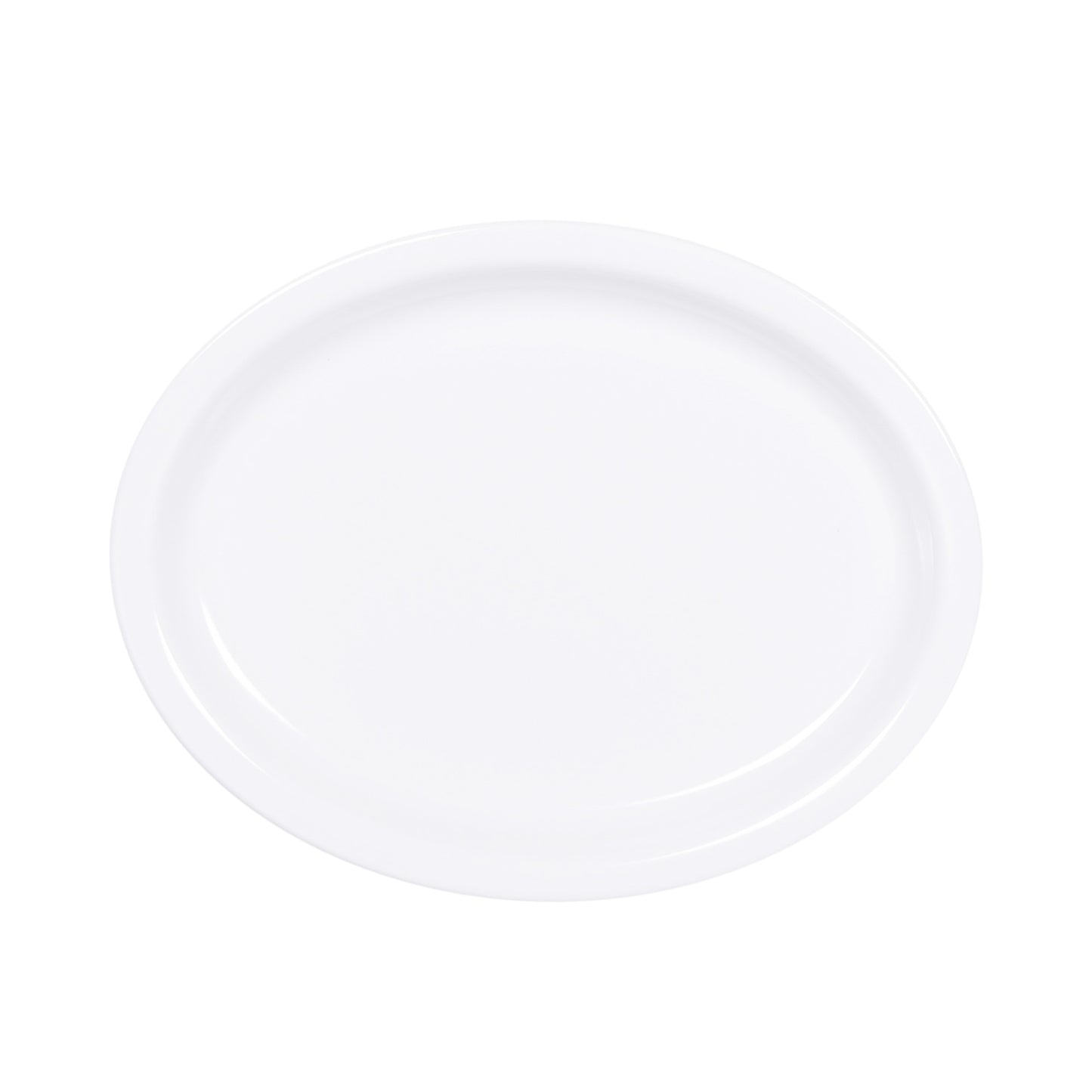 Melamine Oval Plate - White