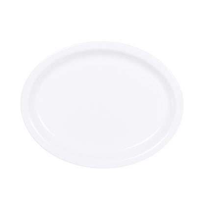 Melamine Oval Plate - White
