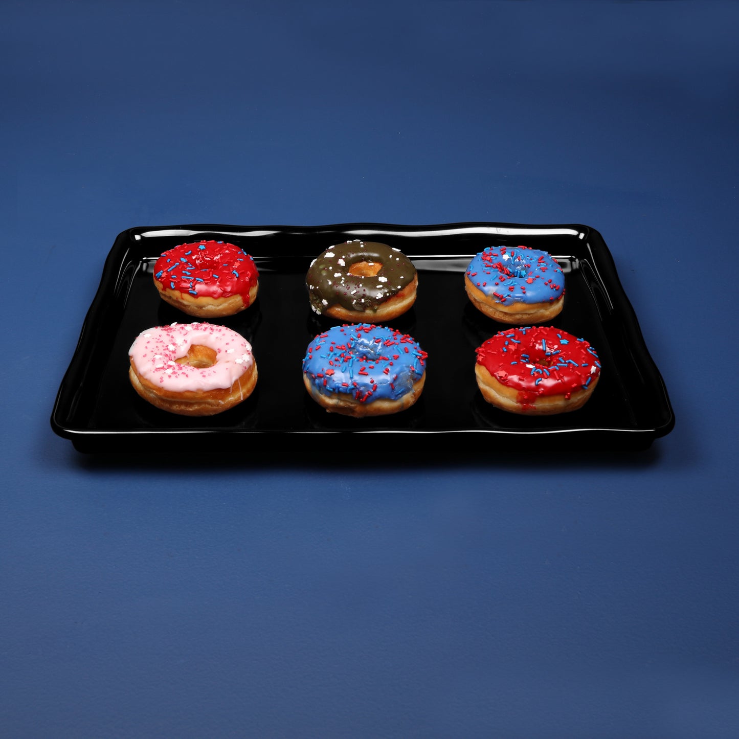 Melamine Rectangular Organic Tray - Black