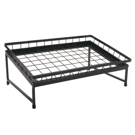 1-Tier Angled Display Stand Set, Includes IR-737-MG Stand and 1-Each WB-1812-MG Wire Basket