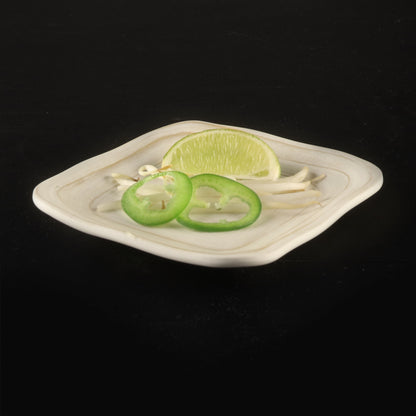 Melamine Irregular Square Plate - Off White Design