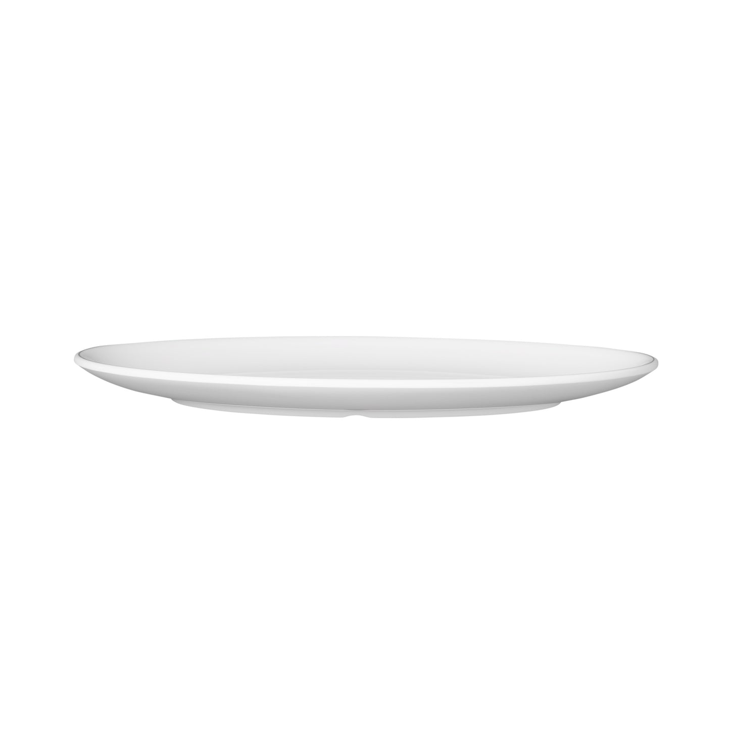 Melamine Oval Plate - White w/ Black Trim