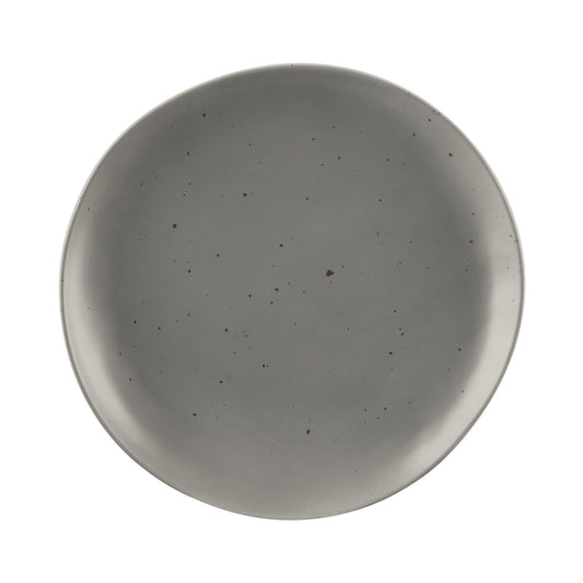 Melamine Round Plate - Dark Gray w/ Speckle