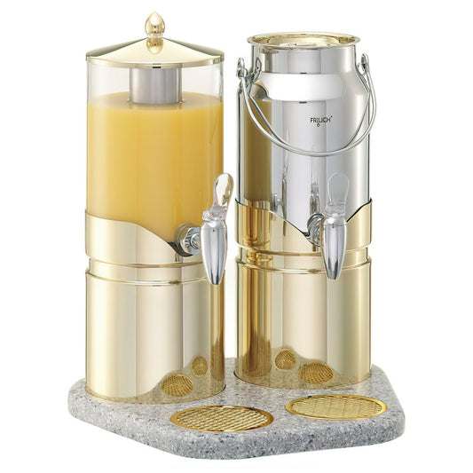 ELEGANCE Juice&Milk Dispenser 'Ensemble'  Model Gold (2.5