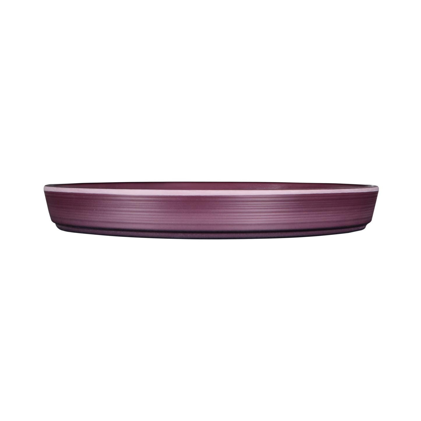 Melamine Round Coupe Plate - Purple Glaze