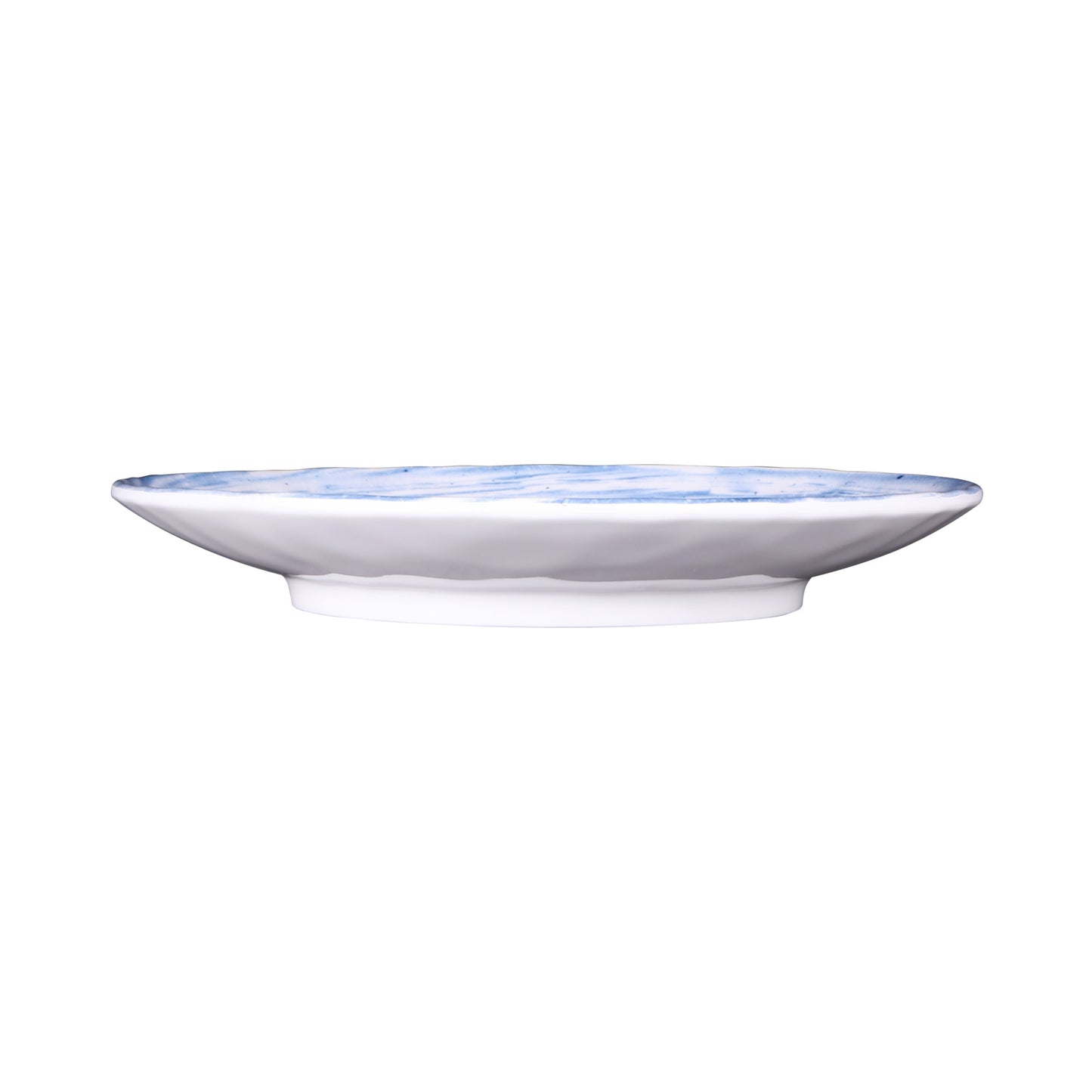Melamine Round Plate - Navy Design